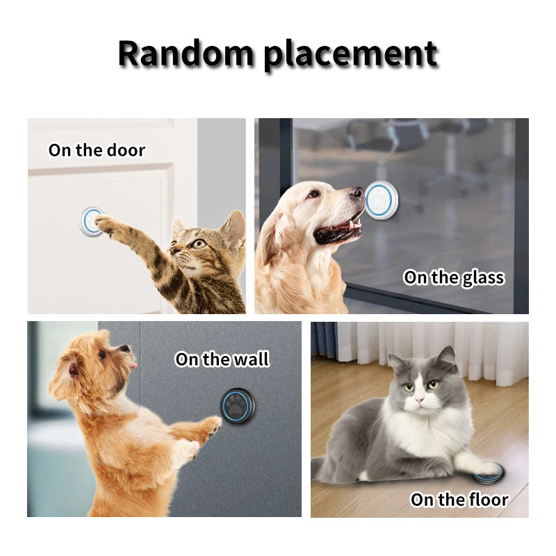 Pet Touch Ringer Button Bell 300M/984Ft Range 60 Songs High Volume Doorbell for Cat & Dog Training Door Bell Smart Home US EU