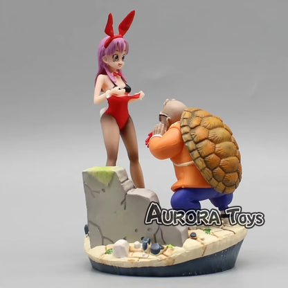 3.93In/10Cm Anime Dragon Ball Classic Scenes Master Roshi Figure Bulma Figure PVC Action Figures Collection Model Toys Gifts