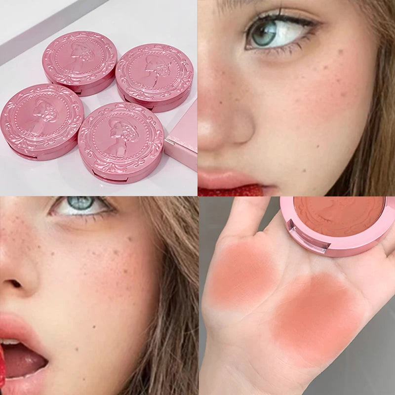 Three Dimensional Relief Mist Color Blush Natural Tender Delicate Hold Makeup Low Saturation Female Blush Cream