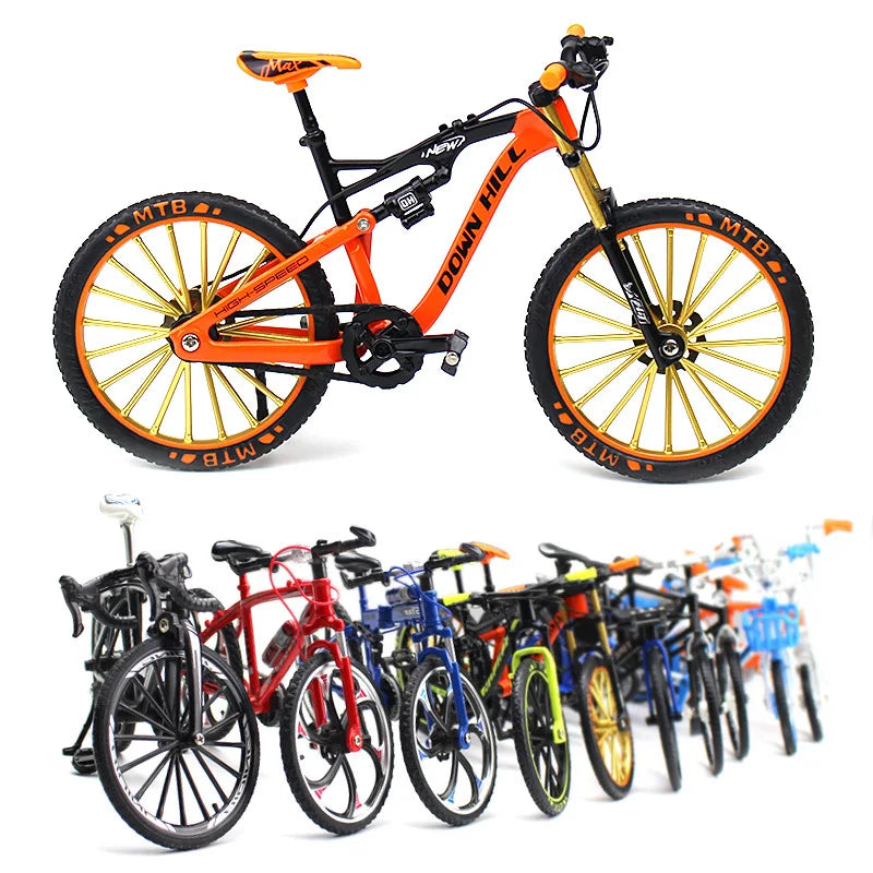 1:10 Mini Model Alloy Bicycle Toy Finger Mountain Bike Pocket Diecast Simulation Metal Racing Funny Kids Toys for Children Z6