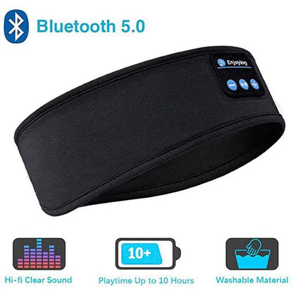 Wireless Bluetooth Headband with Built-in Earphones – Sports, Sleep & Music Eye Mask