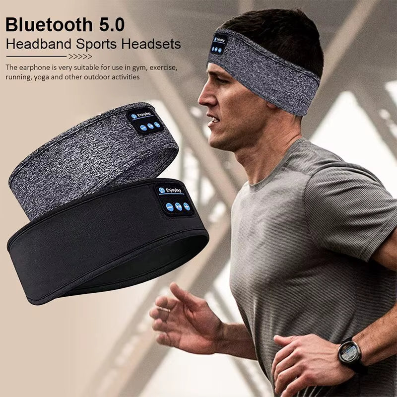 Wireless Bluetooth Headband with Built-in Earphones – Sports, Sleep & Music Eye Mask