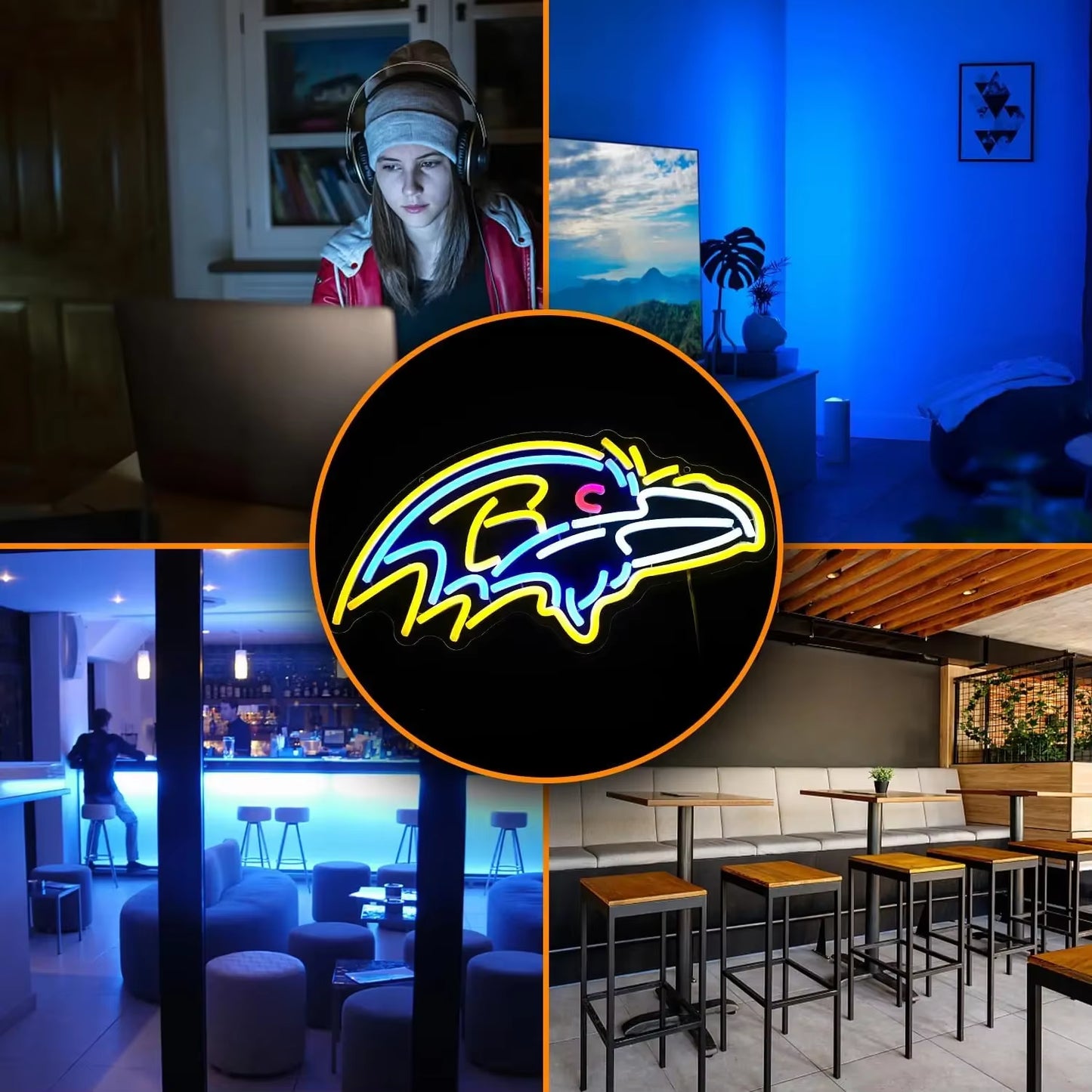 Eagle Neon Sign LED Neon Light Sign USB Powered for Bedroom Bar Party Wall Decor Gift