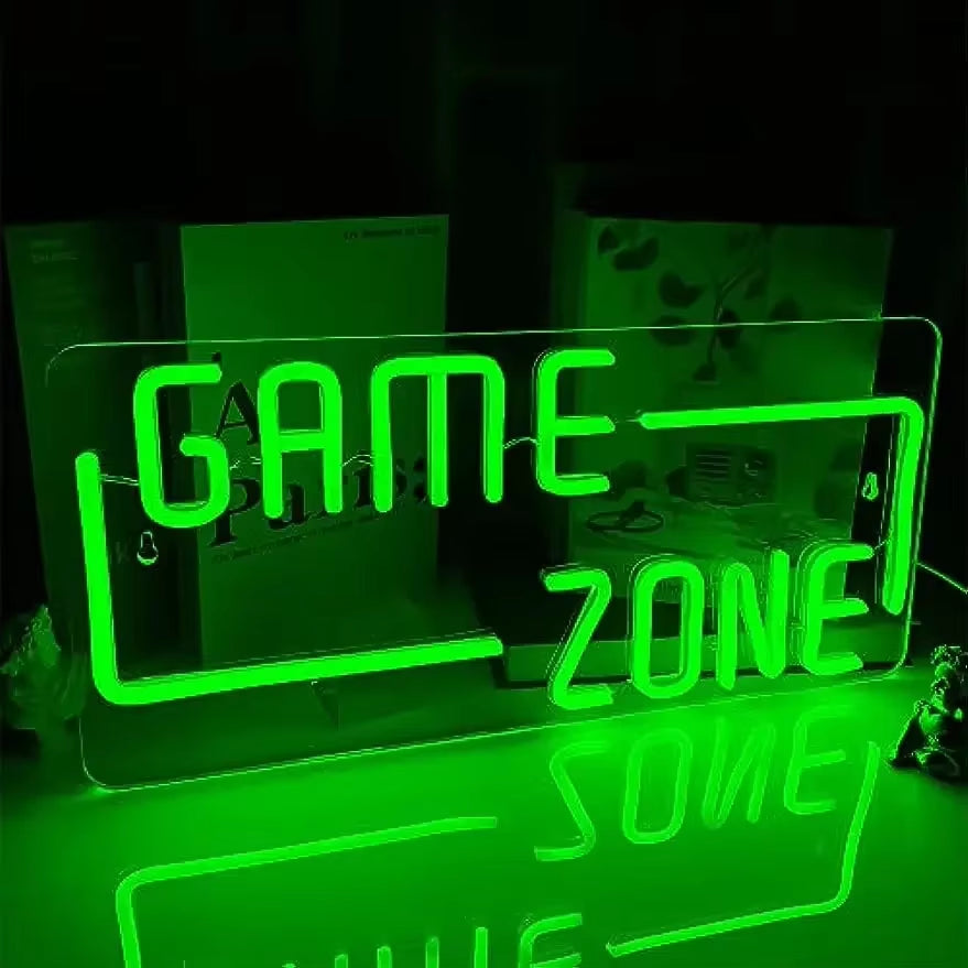 Game Zone Neon Signs LED Neon Light Sign Light up Neon Signs for Wall Decor Bedroom Game Room Led Signs Gamer Gifts for Gamer