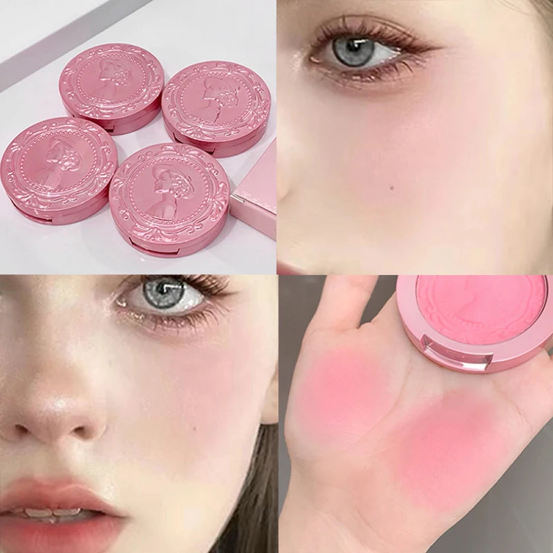 Three Dimensional Relief Mist Color Blush Natural Tender Delicate Hold Makeup Low Saturation Female Blush Cream
