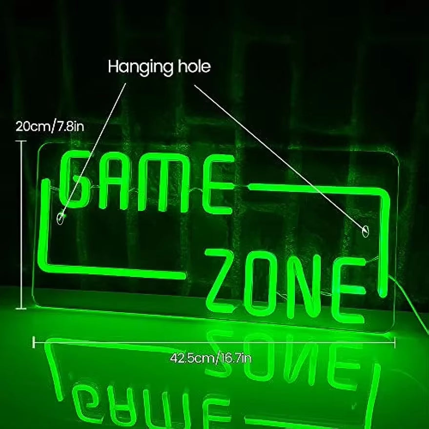 Game Zone Neon Signs LED Neon Light Sign Light up Neon Signs for Wall Decor Bedroom Game Room Led Signs Gamer Gifts for Gamer