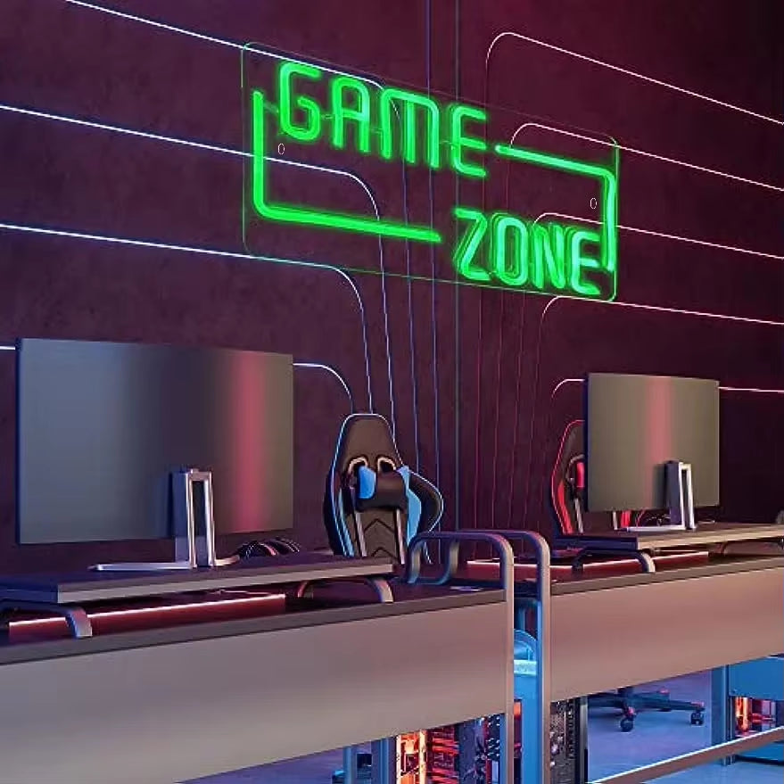 Game Zone Neon Signs LED Neon Light Sign Light up Neon Signs for Wall Decor Bedroom Game Room Led Signs Gamer Gifts for Gamer