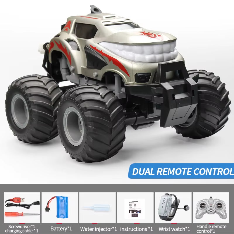 360 Degrees Rotary Dual RC Cars Toys for Boys High Speed Rocking Spray Off-Road Stunt Dance Electric Vehicle Kids Gift
