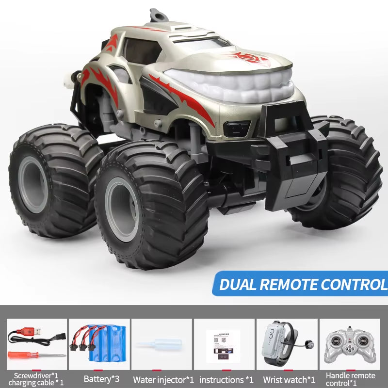360 Degrees Rotary Dual RC Cars Toys for Boys High Speed Rocking Spray Off-Road Stunt Dance Electric Vehicle Kids Gift