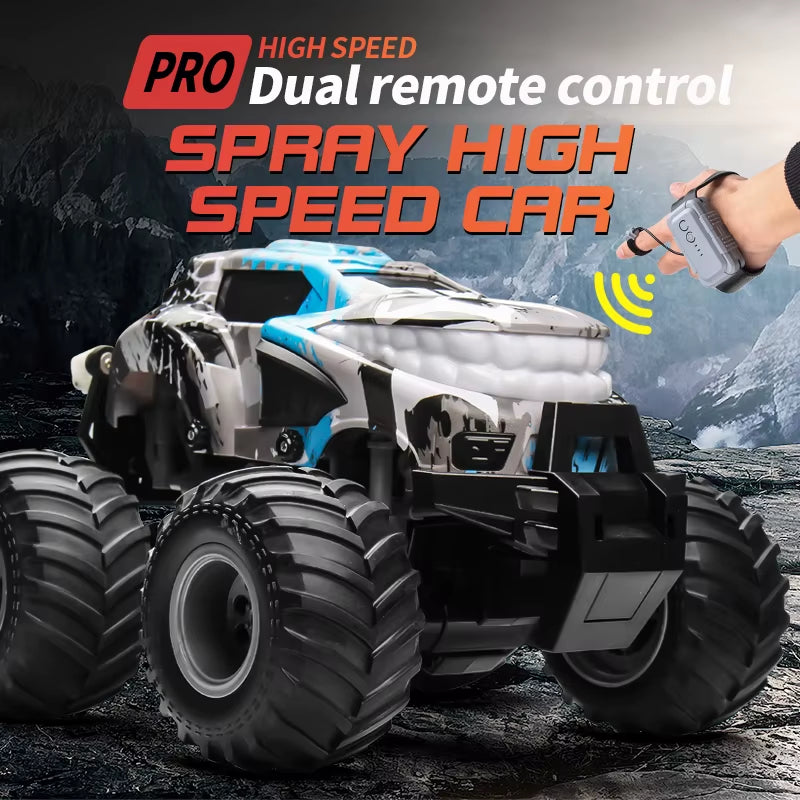 360 Degrees Rotary Dual RC Cars Toys for Boys High Speed Rocking Spray Off-Road Stunt Dance Electric Vehicle Kids Gift
